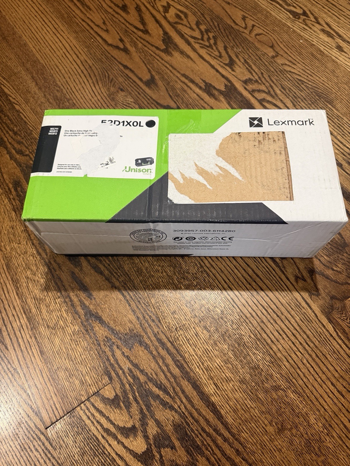 Lexmark 52D1X0L Genuine Extra High Yield Black Toner Cartridge Opened UNUSED
