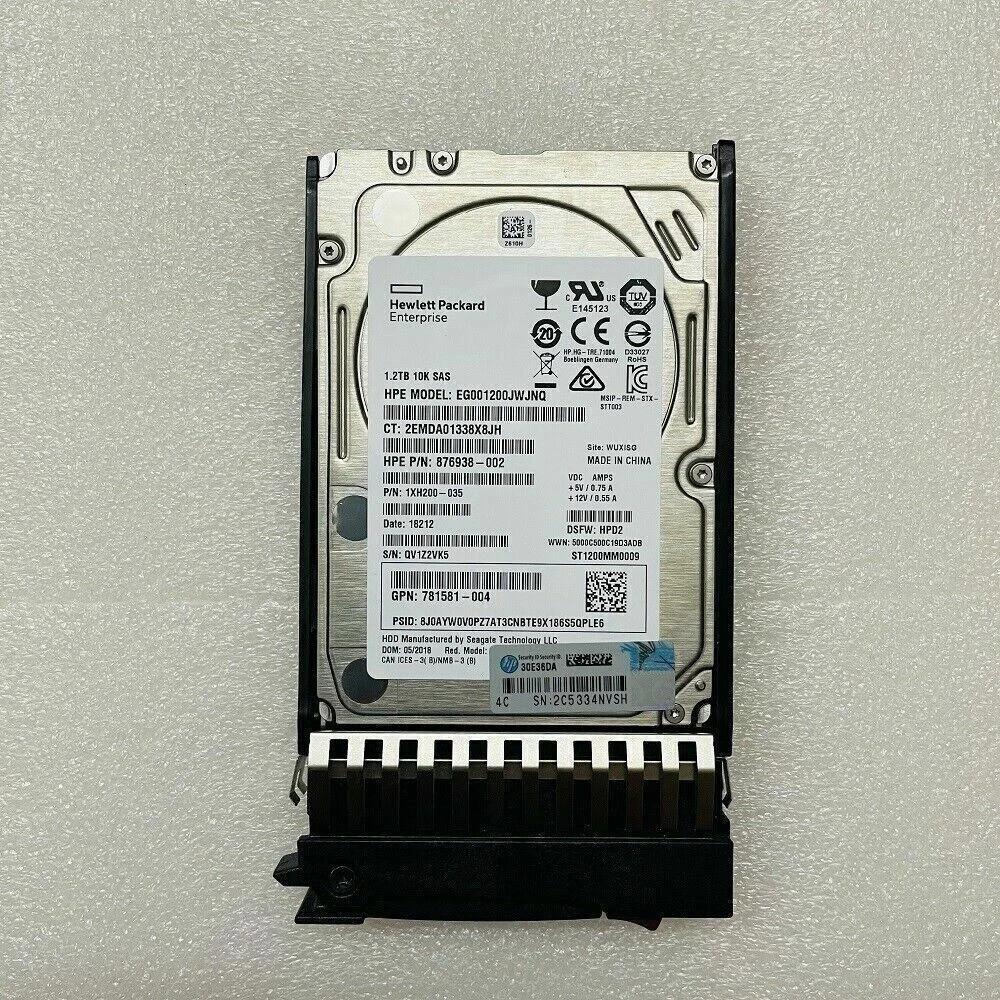 NEW HPE J9F48A 787648-001 MSA 1.2TB 12G SAS 10K SFF 2.5 IN DP HDD Hard Drive
