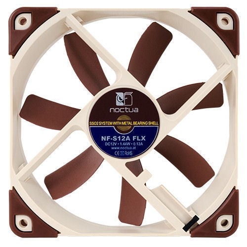 Noctua NF-S12A FLX 120x120x25mm Knobs Blade Tips 3 Speed SSO2 Bearing Fan