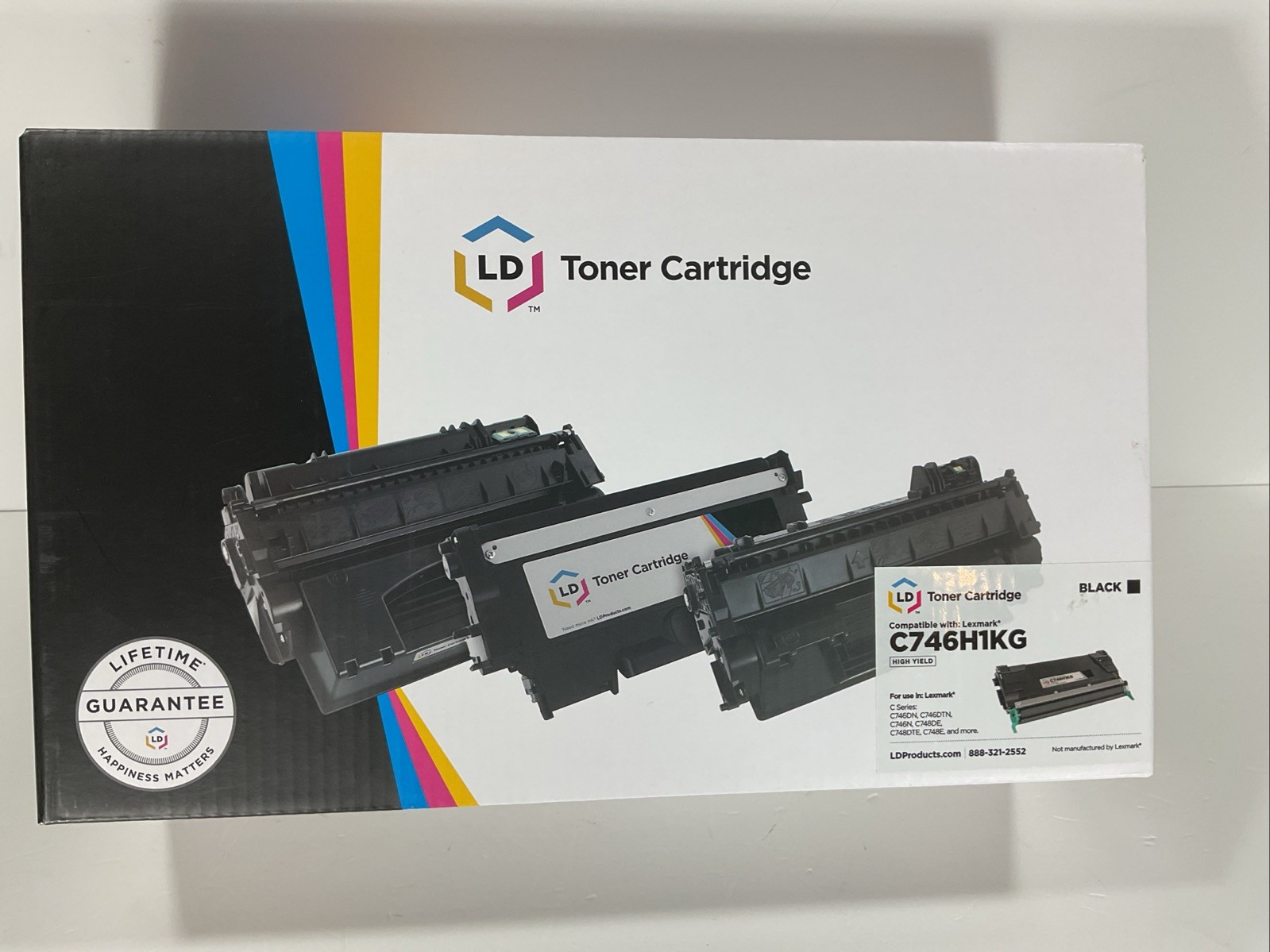 LD Reman Toner Replacement for Lexmark C748 C746H1KG HY Black
