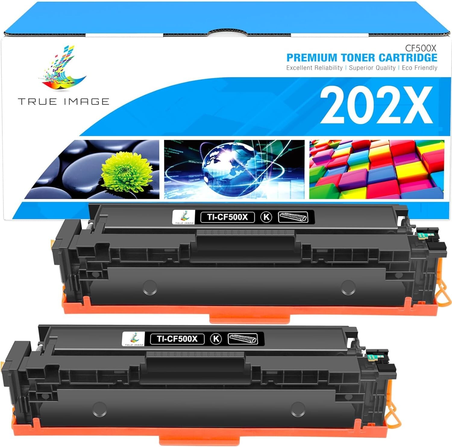 2 Packs CF500A CF500X 202X For HP 202A Toner LaserJet Pro M281fdw M281cdw M254dw