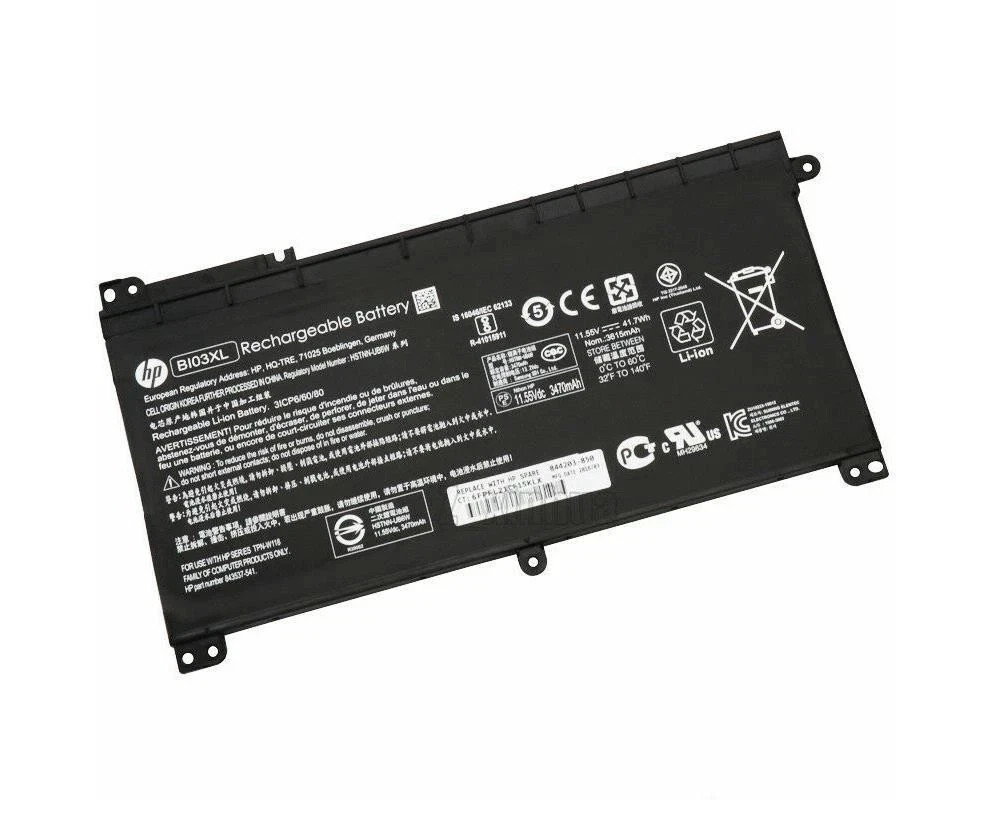 Genuine BI03XL  NEW Battery For HP Pavilion X360 13-U 844203-850 844203-855 US