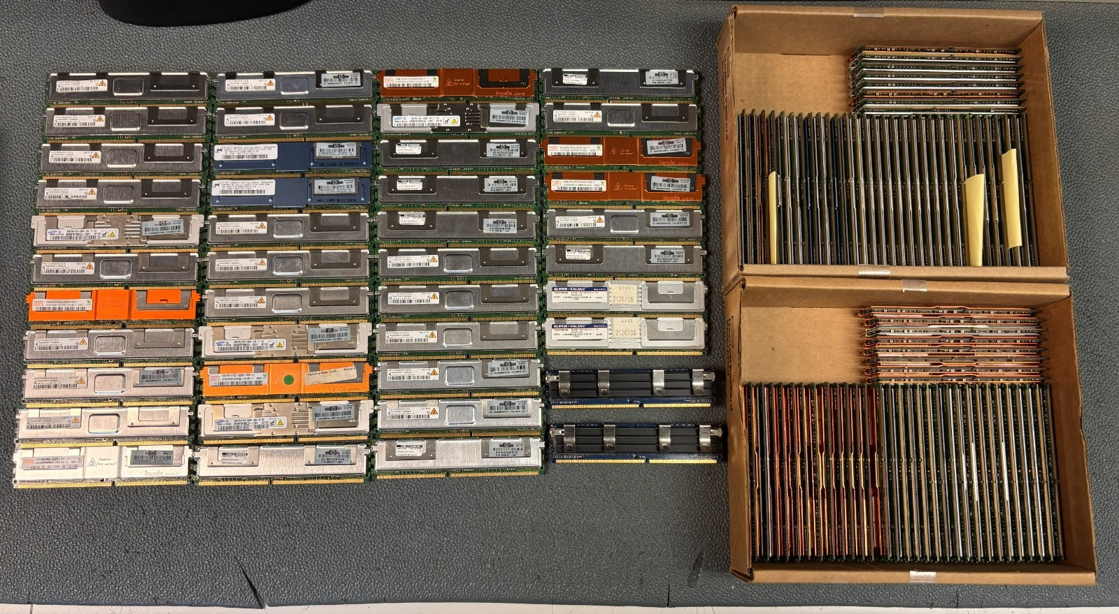 Mixed Lot of 122 DDR2 FB-DIMM ECC Shielded Server RAM Memory UNTESTED