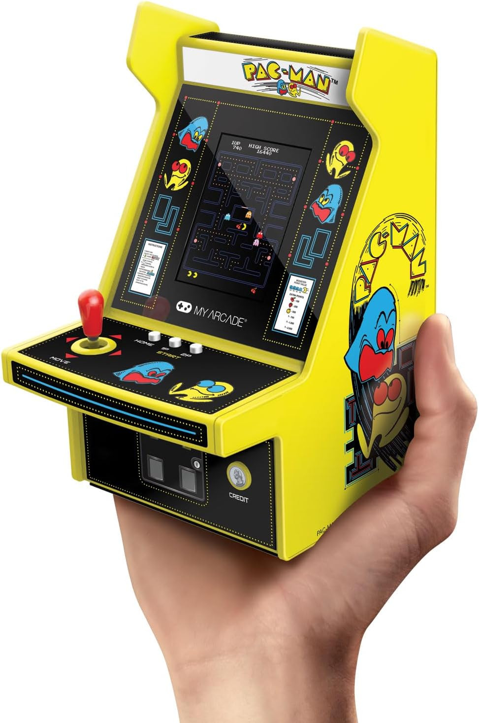 Pac-Man Micro Player Pro: 6.8" Handheld Game, Arcade Classics