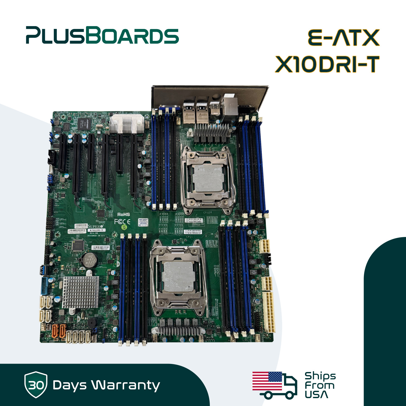 Supermicro X10DRI-T E-ATX Dual LGA 2011 DDR4 Server Motherboard w/ Test CPU