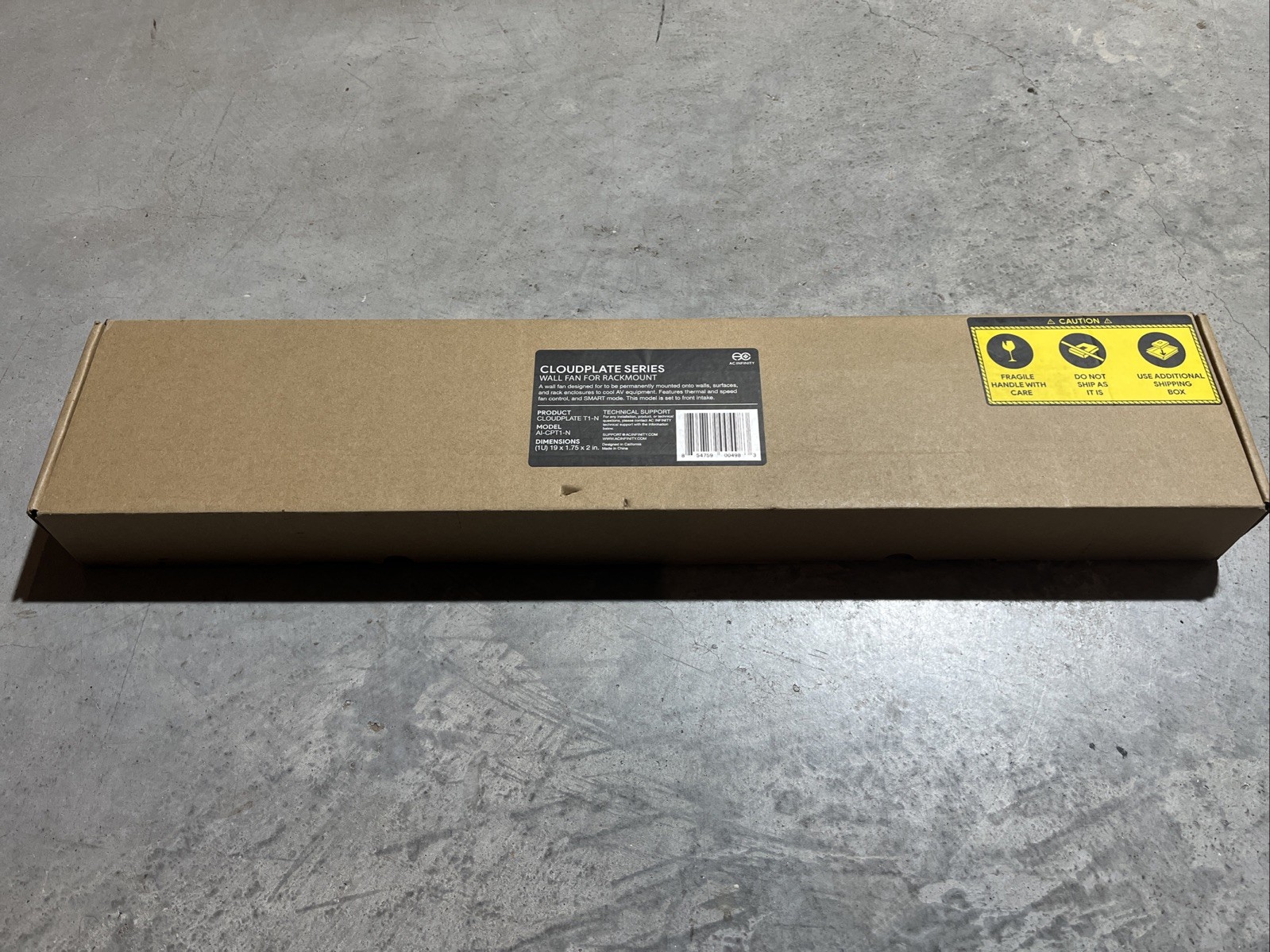 AC Infinity CloudPlate T1-N AI-CPT1-N Rack Mount AV Server Cooling Fan, Black
