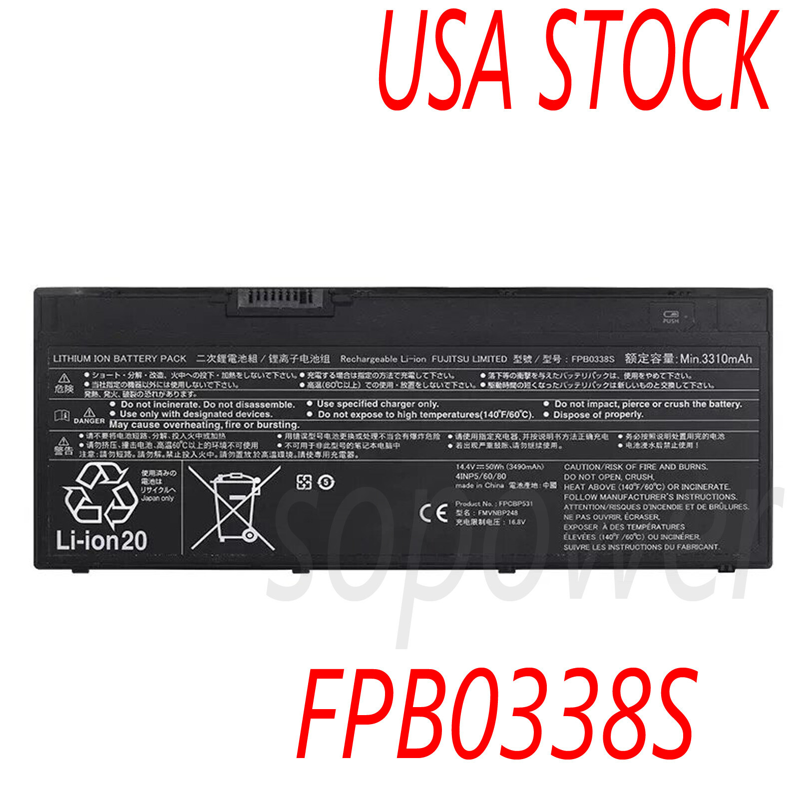 FPB0338S FMVNBP247 Battery for Fujitsu LifeBook E548 E558 U747 U748