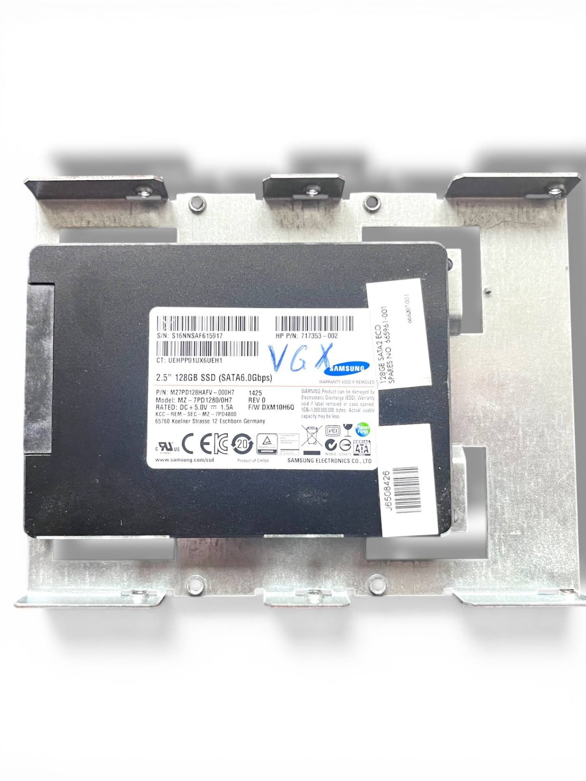 Samsung HP 128GB SSD 2.5" SATA MZ-7PD1280/0H7 717353-002 665961-001 840 PRO OEM