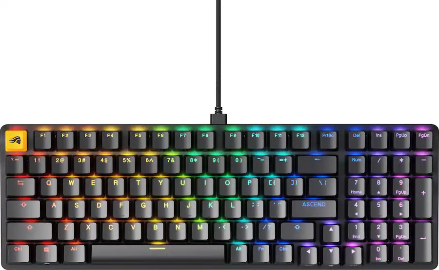 Glorious GMMK 2 96% Full Size Mechanical Keyboard Hot Swappable RGB - Black