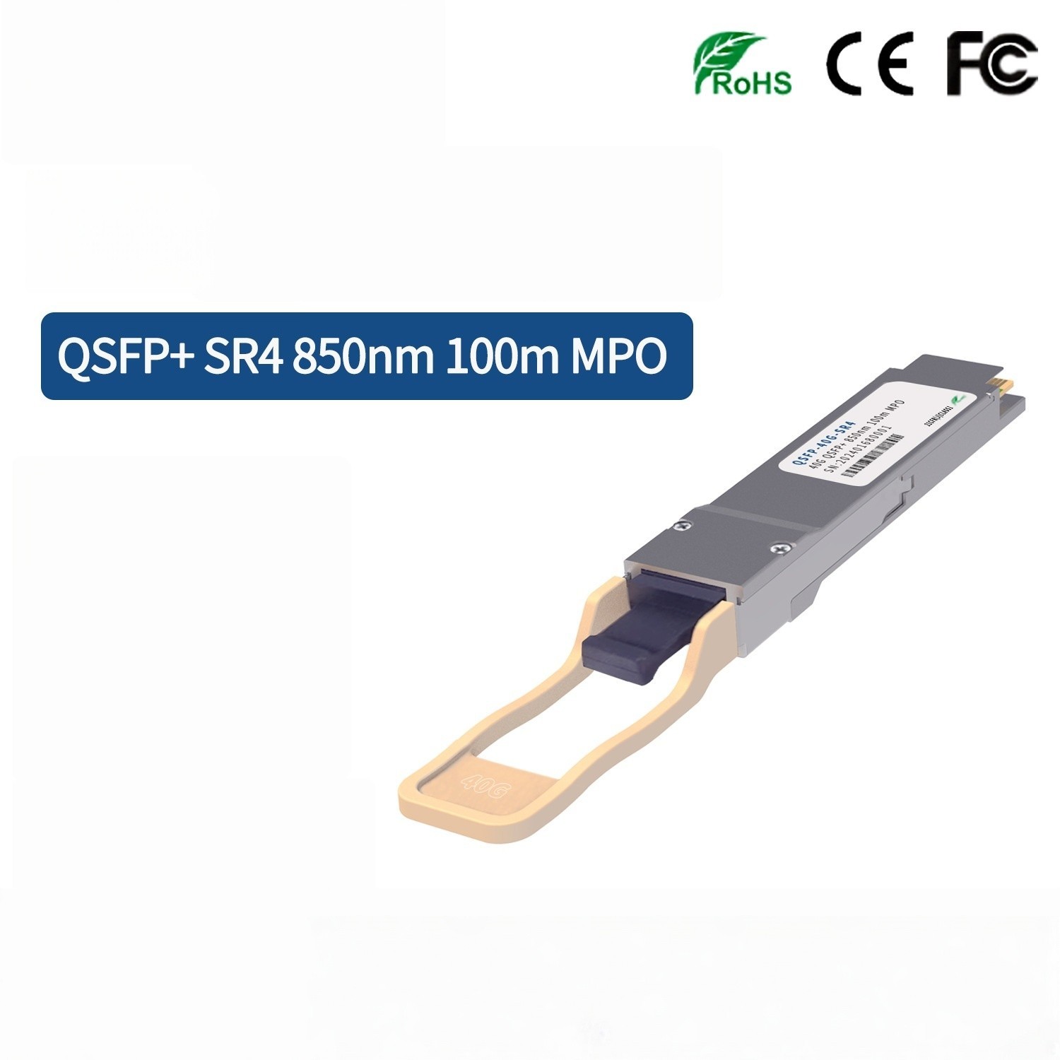 QSFP-40G-SR4  Compatible  for Cisco 40GB SR4 QSFP28, 850nm 100m Transceiver