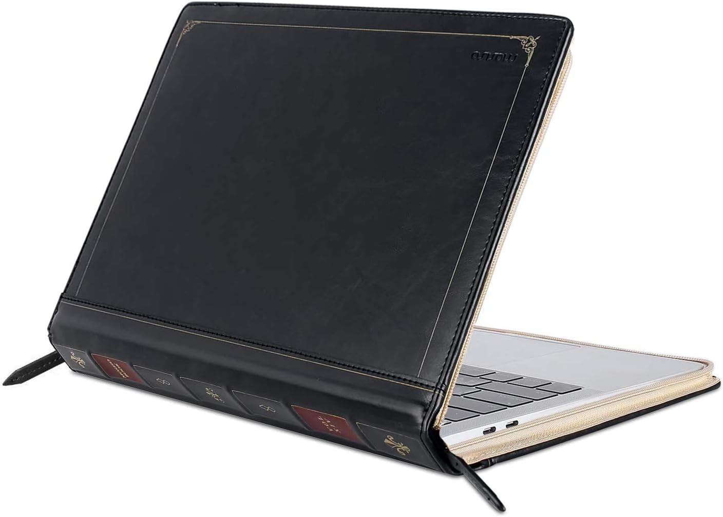Laptop Sleeve Case Bag for Protective Cover, PU Leather Zippered Design
