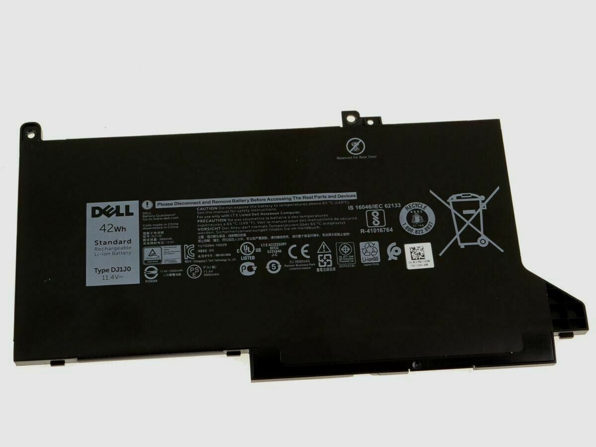Original Dell Latitude 7280 7380 7480 42Wh 3-Cell Laptop Battery DJ1J0