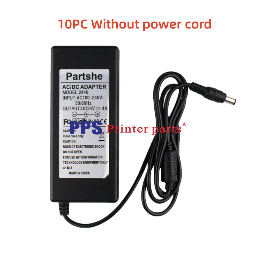 10pcs New 24V Adapter For Zebra GX420d GX420t GX430T GK420t GT810 GK420d Printer