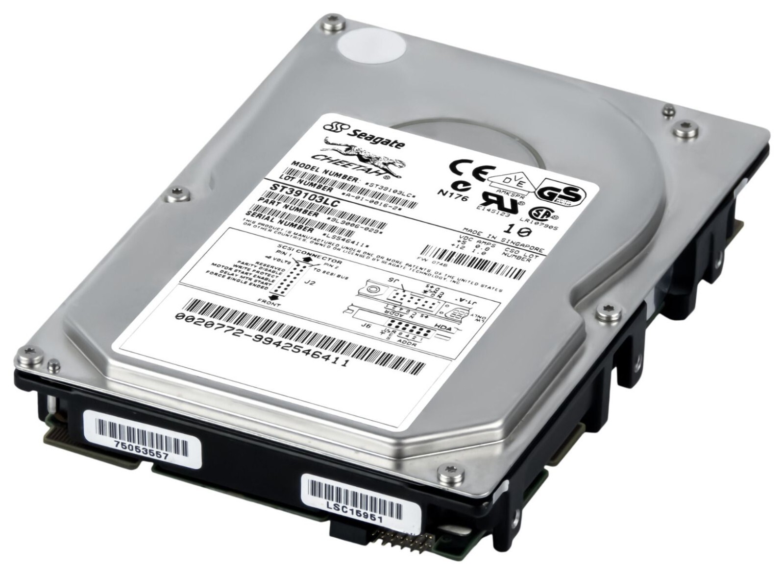 HARD DRIVE SEAGATE CHEETAH 18LP ST39103LC 9.1GB 10K SCSI U160 3.5''
