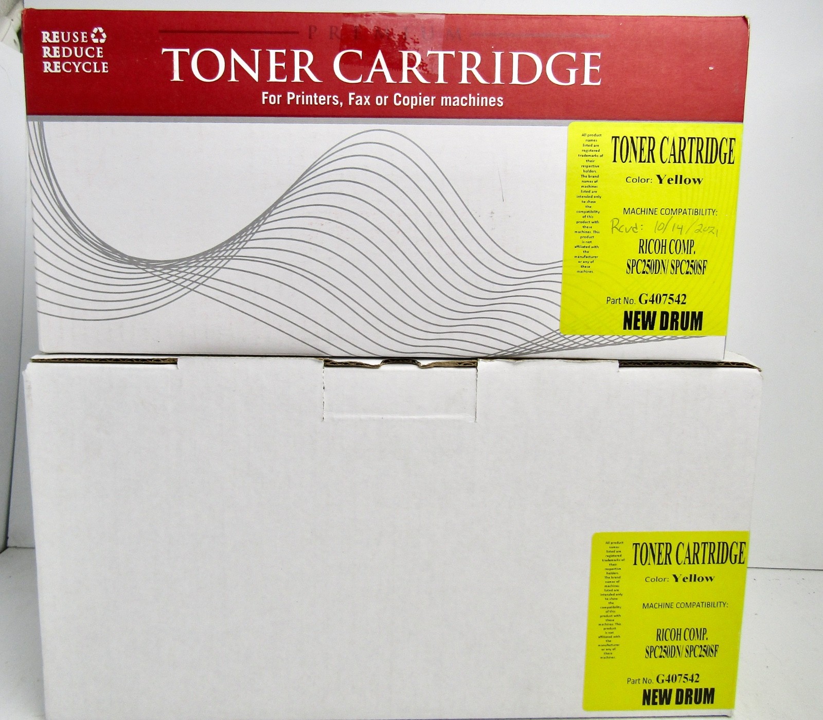 Compatible Ricoh Toner for SP C250DN SP C250SF - YELLOW 407542