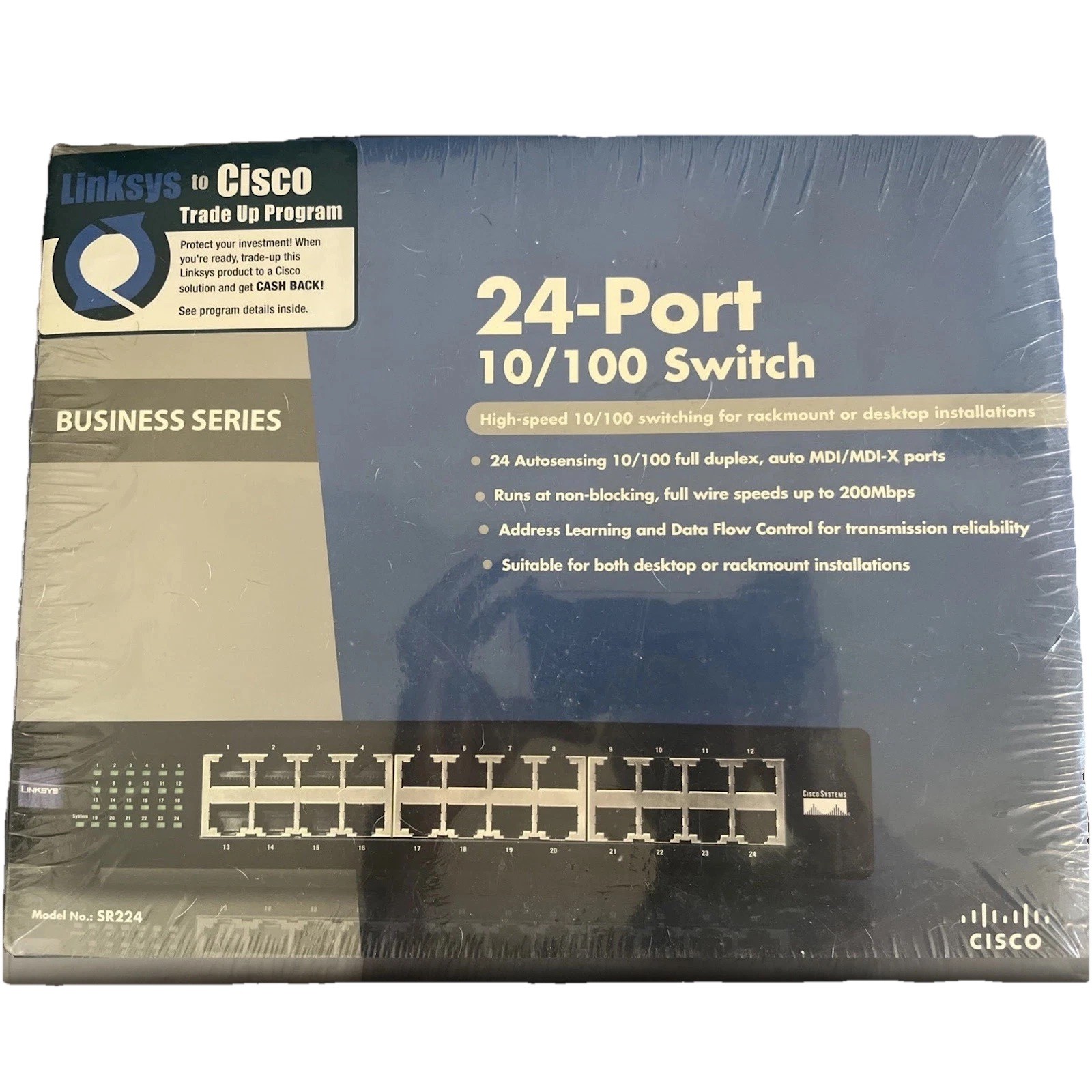 Cisco Linksys SR224 Business Series 24-Port 10/100 Ethernet Switch