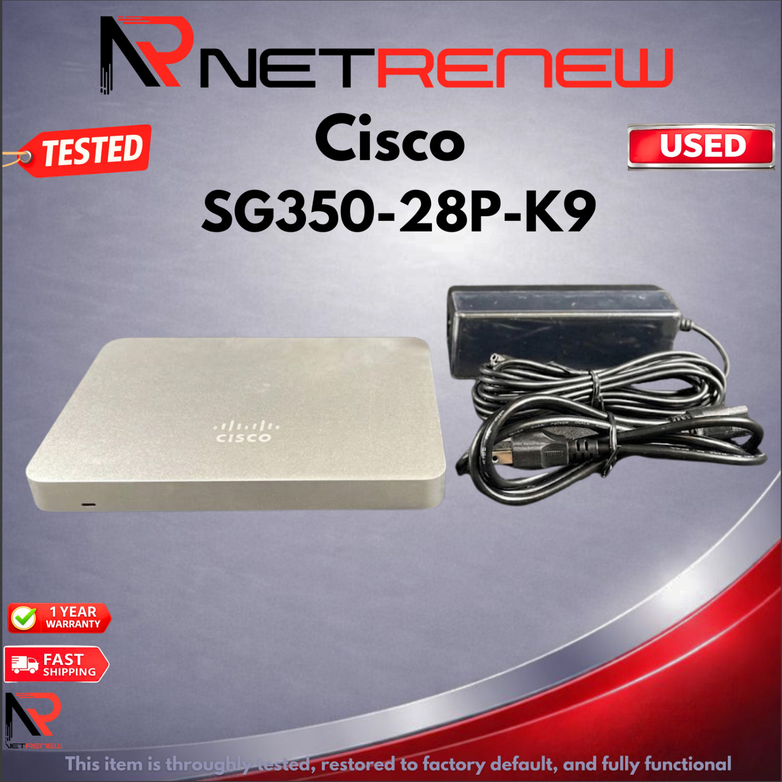 Cisco Meraki MX68-HW Firewall Security Appliance **UNCLAIMED** w/ Power Adapter