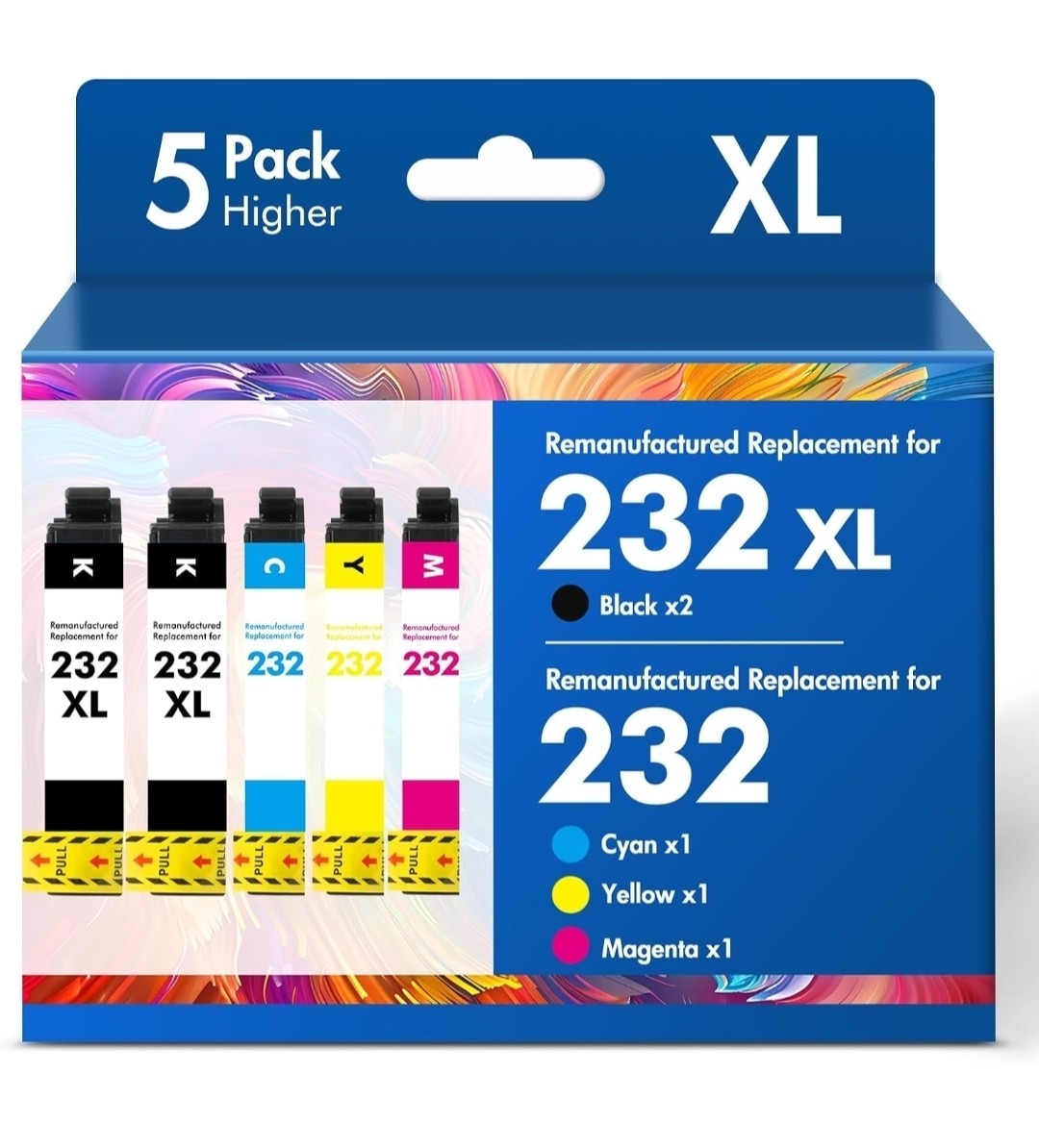 232XL Ink Cartridges 5 Pk for Epson XP-4205 XP-4200 Workforce WF-2930 WF-2950