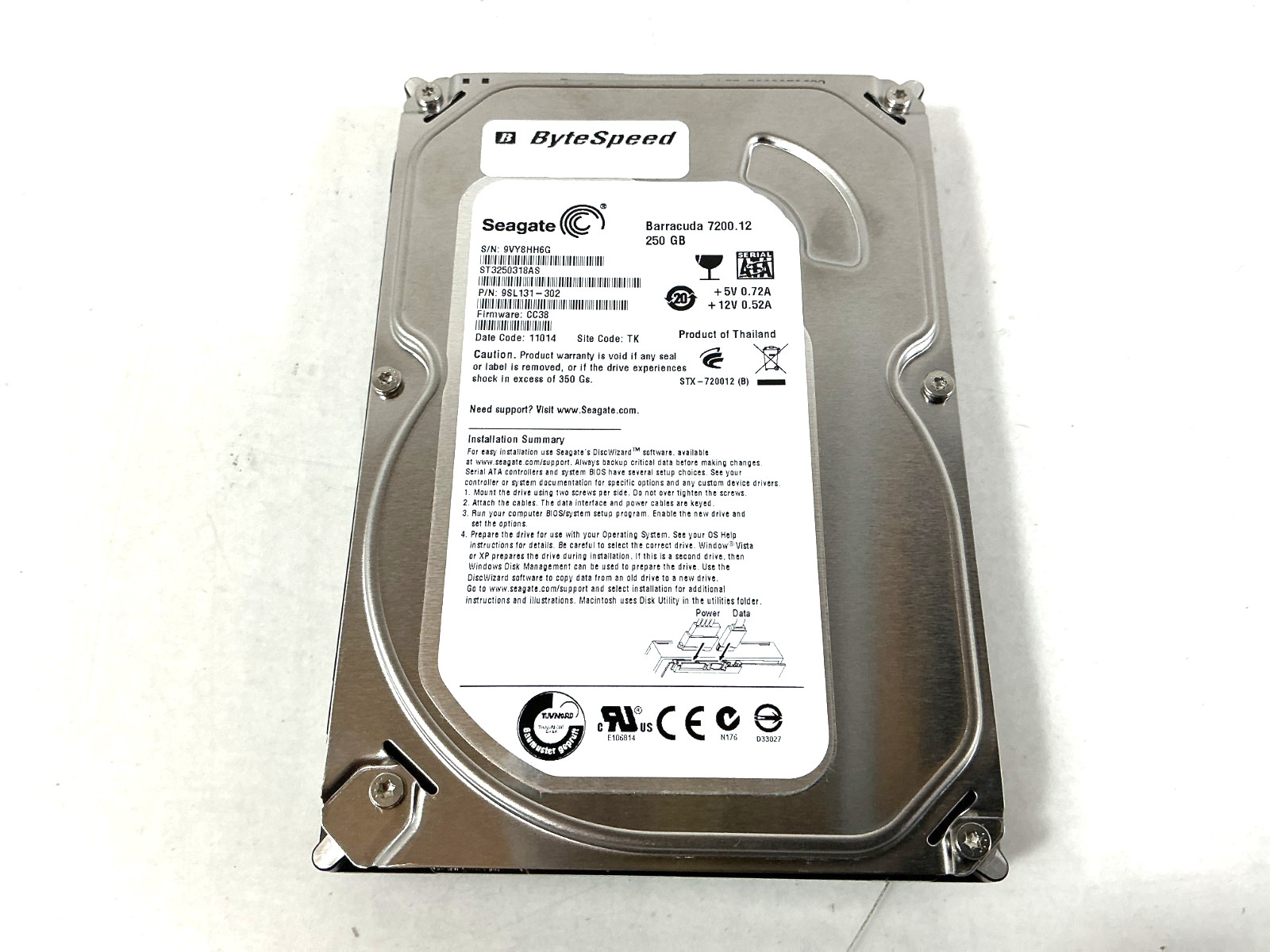 Seagate Barracuda 250GB 3.5" 7200RPM SATA Hard Drive - ST3250318AS