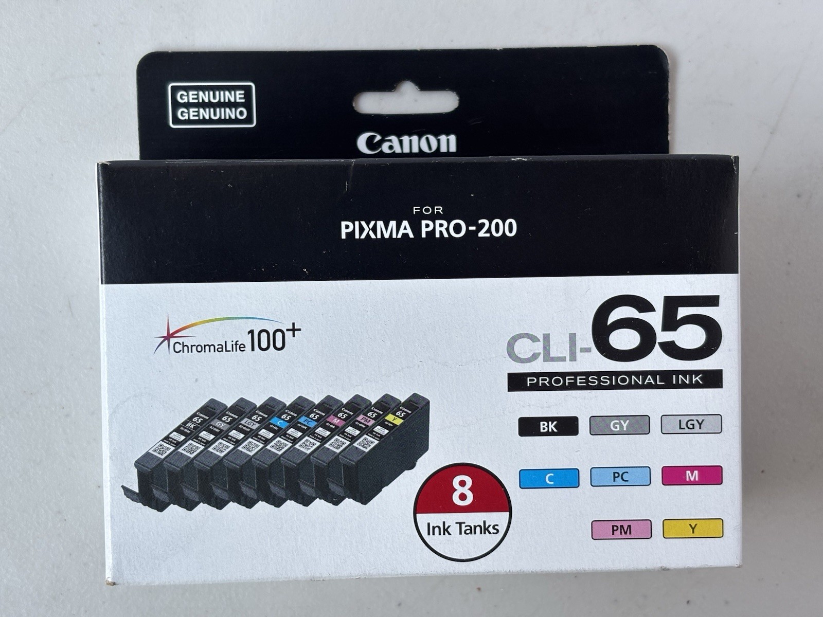 Canon CLI-65 Genuine 8-Color Ink Pack for PIXMA PRO-200/PRO-200S Printers