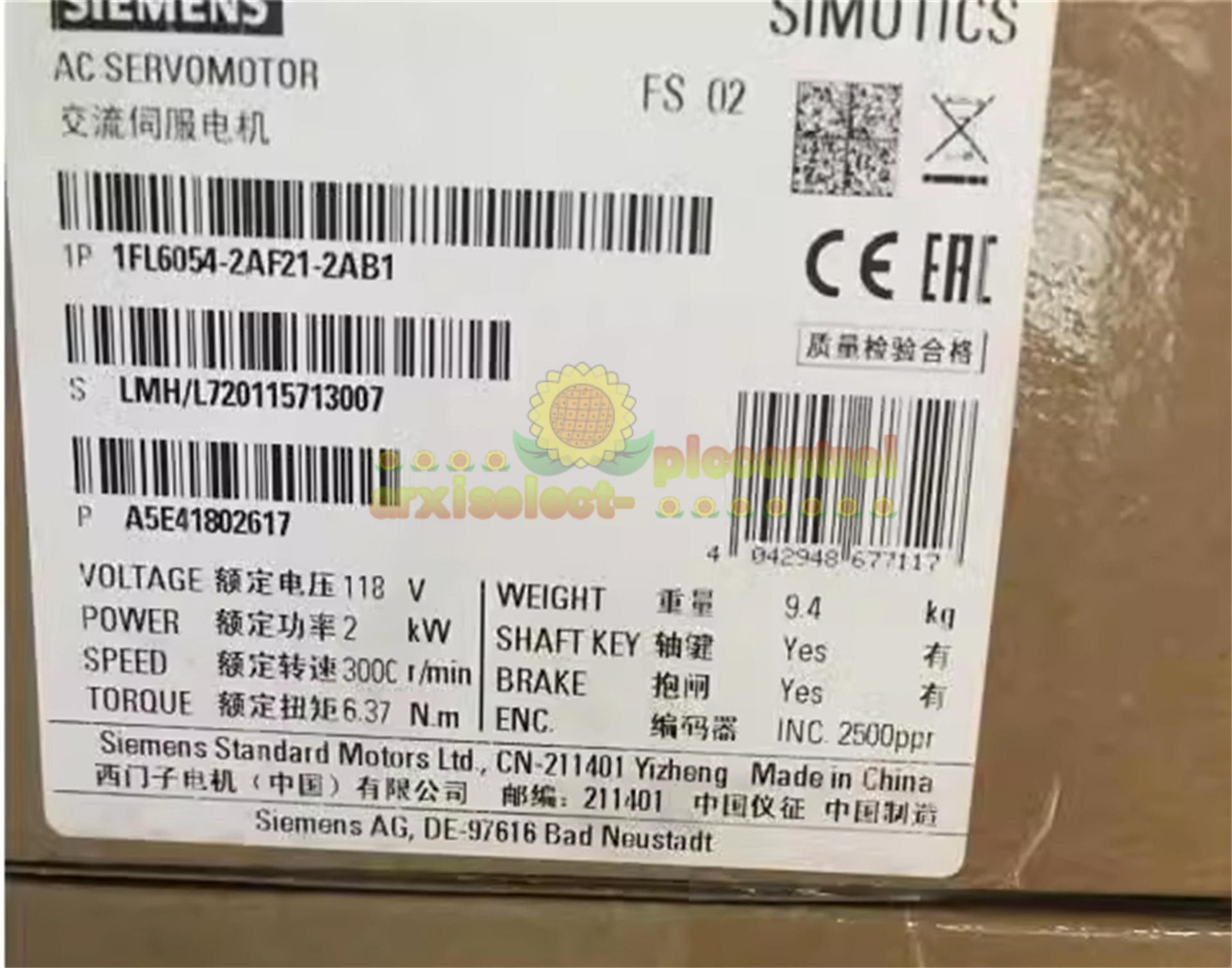 ONE NEW Siemens 1FL6054-2AF21-2AB1