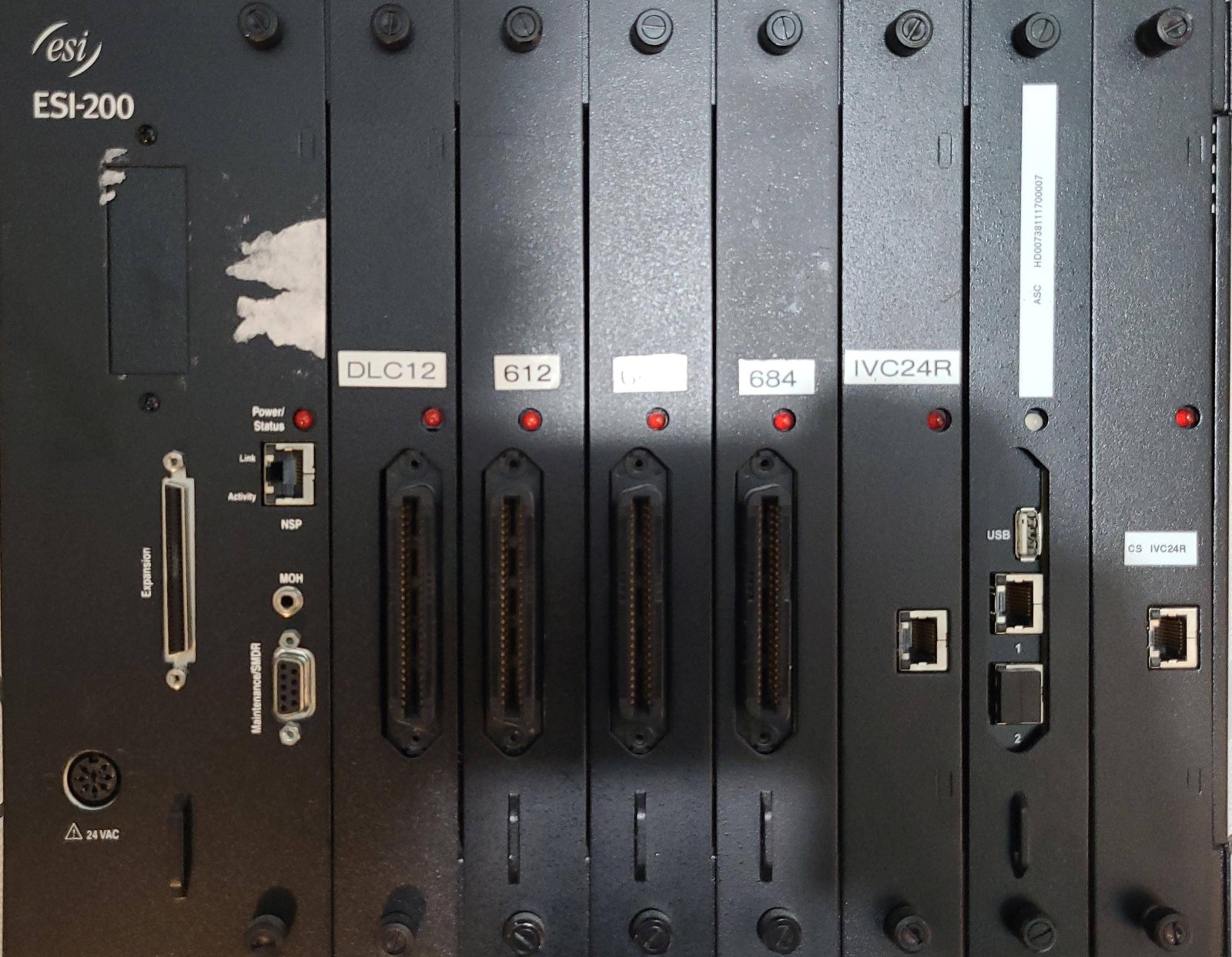 ESI ESI-200 Communications Server with 6 cards installed