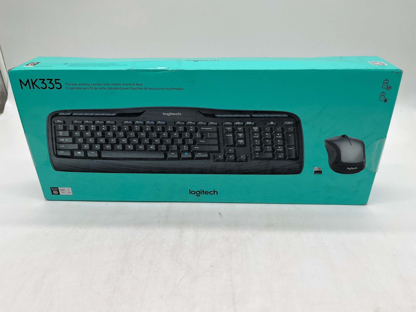 Logitech MK335 Quiet Wireless Keyboard and Mouse Combo - Black/Silver