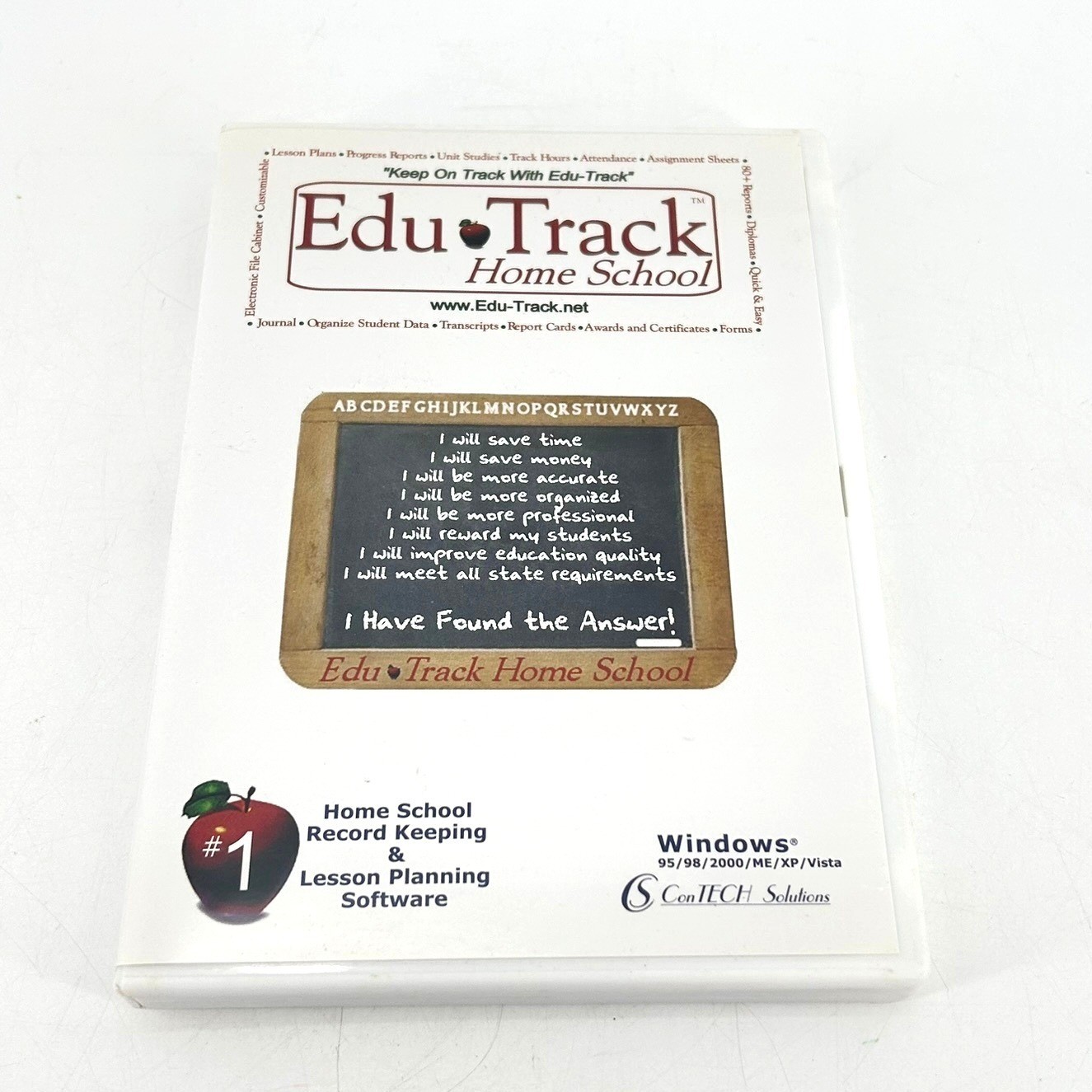 EduTrack Home School Record Keeping Lesson Planning Windows Software PC CD-ROM