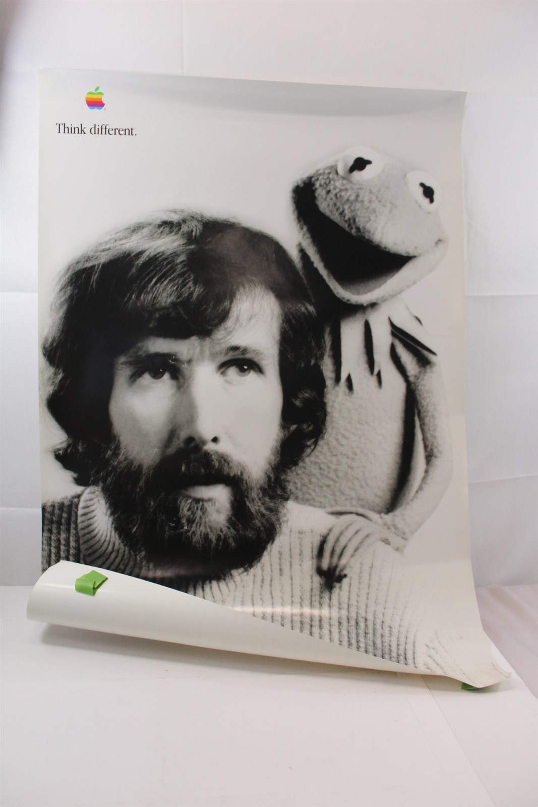 Vintage 1998 Apple Computer Poster Think Different Jim Henson / Kermit 24 x 36