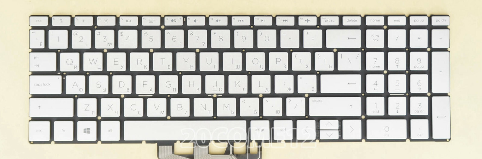 New For HP 15-dw 15-dw0000 Series keyboard Backlit no frame Russian RU Silver