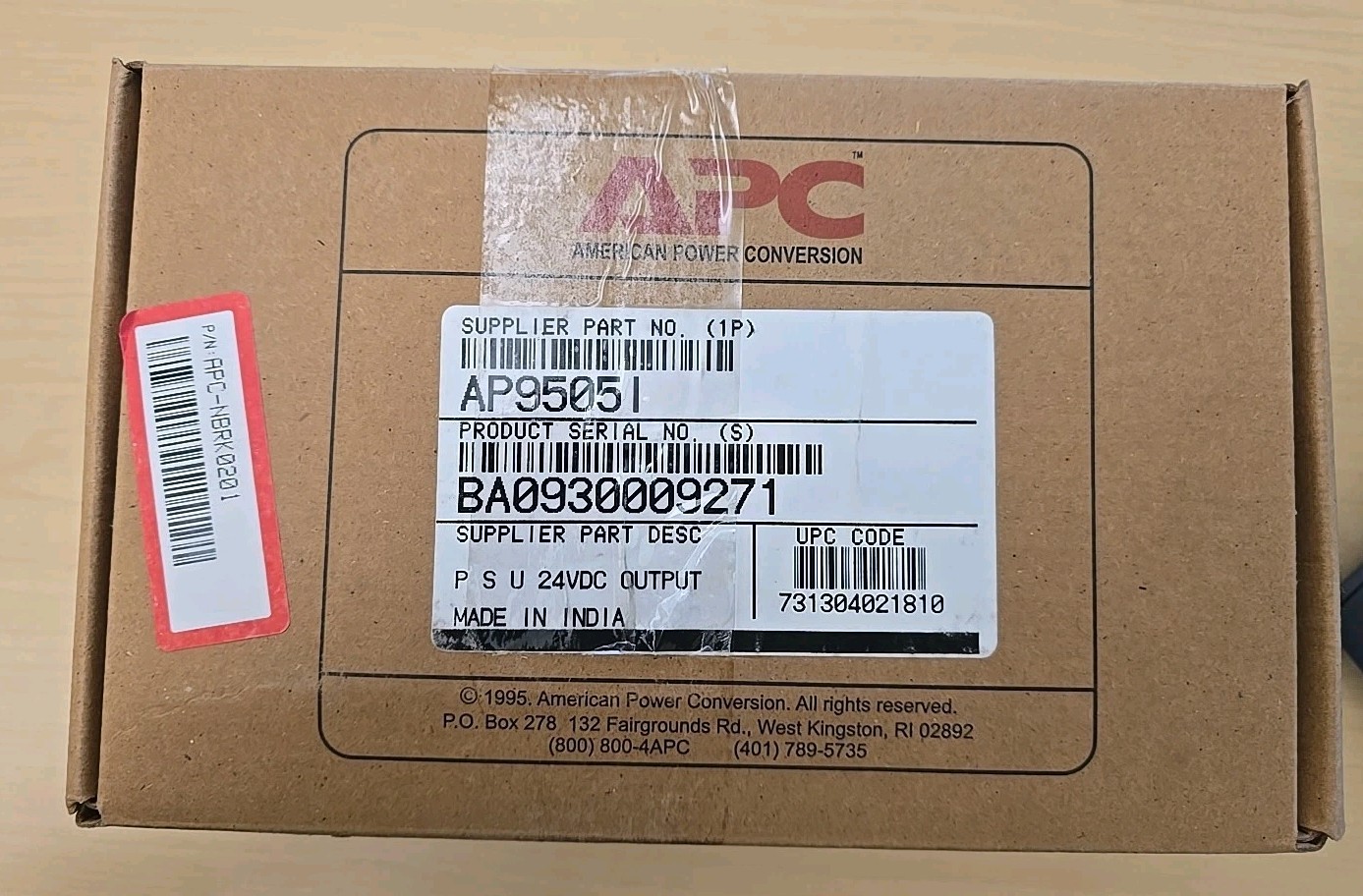 APC AP9505I 24V DC Power Supply Adapter NetBotz Sensor Monitor NEW