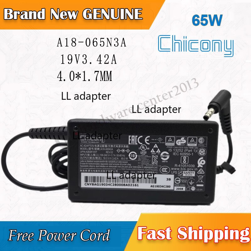 A18-065N3A Brand New Genuine Chicony 19v3.42a Power AC Adapter A065R191P Charger
