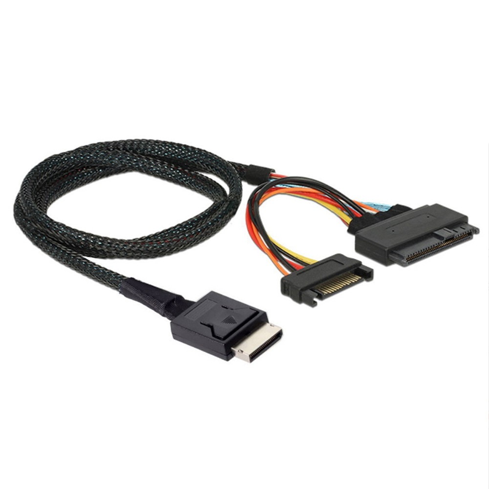 Gen 4 Oculink SFF-8611 4I to PCIe SFF-8639 U.2 NVMe with  15P Male  Server3882