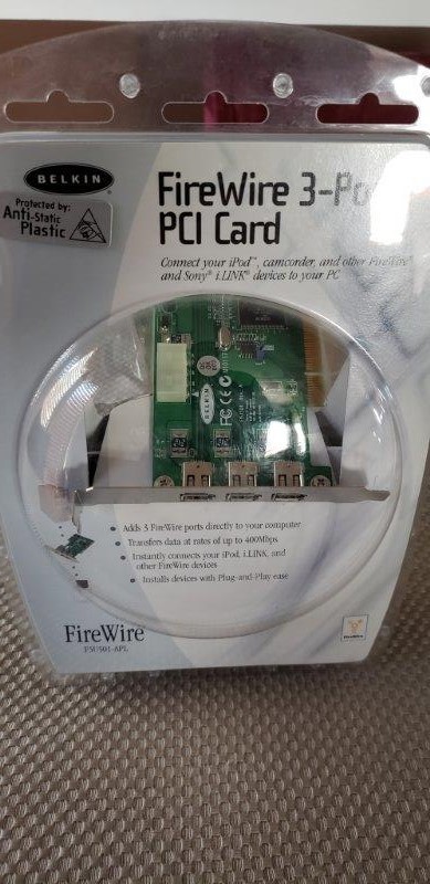 Belkin F5U501-apl FireWire Card , 3-Port, PCI (BRAND NEW)