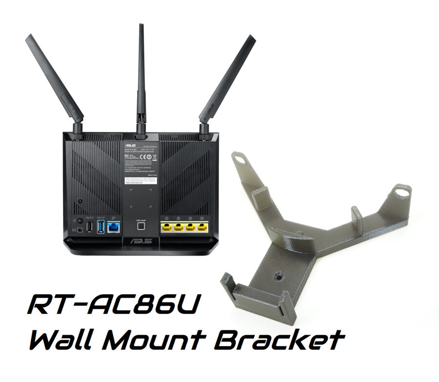 Low Profile Wall Mount Bracket Holder for ASUS RT-AC86U WiFi Router
