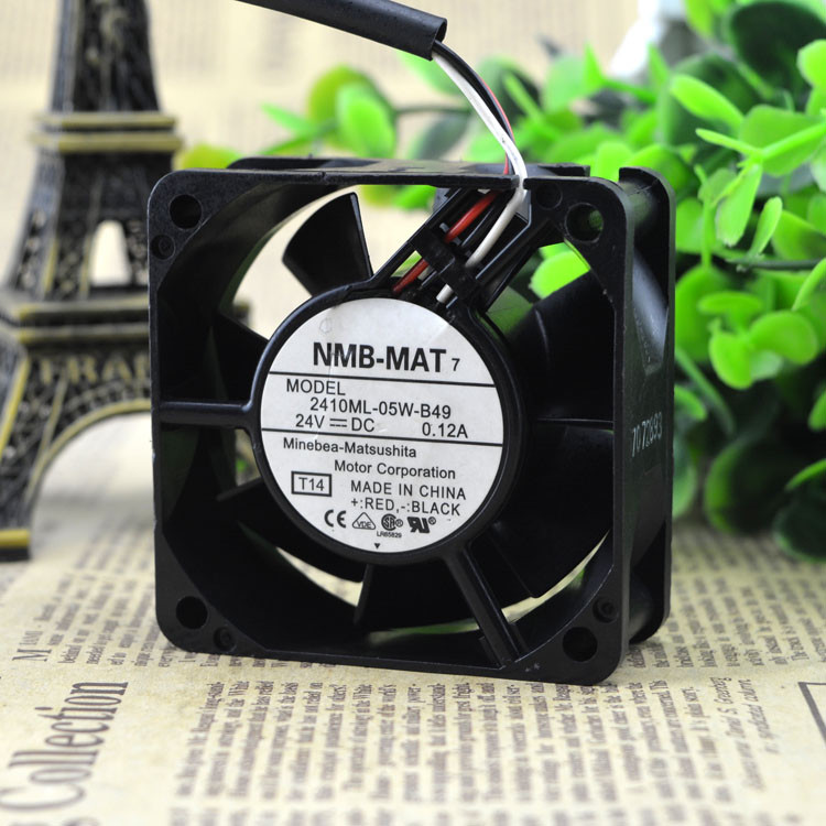 NMB 6025 2410ML-05W-B49 24V 0.12A axial flow cooling fan