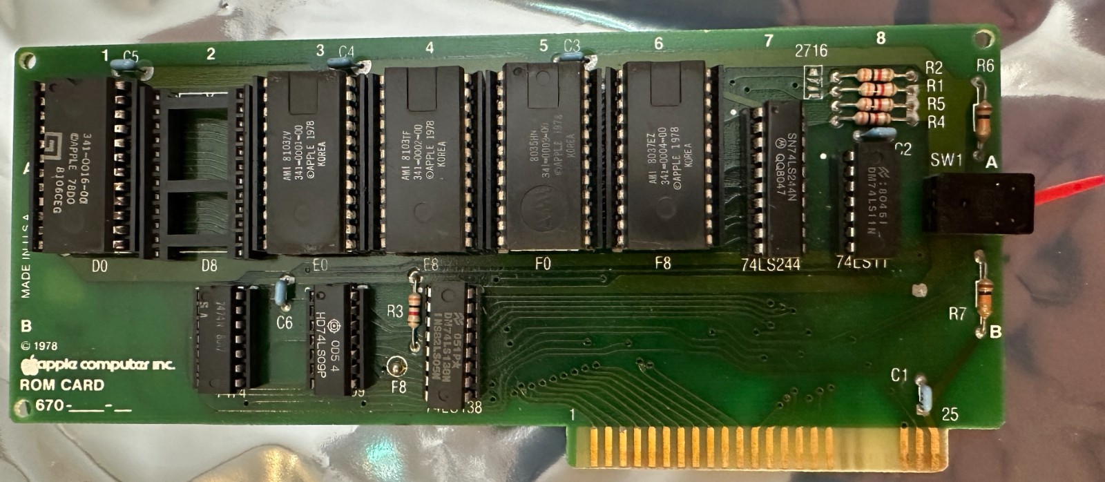 Apple II II+ Integer BASIC ROM Card 670-- With Programmer’s Aid #1 - Working