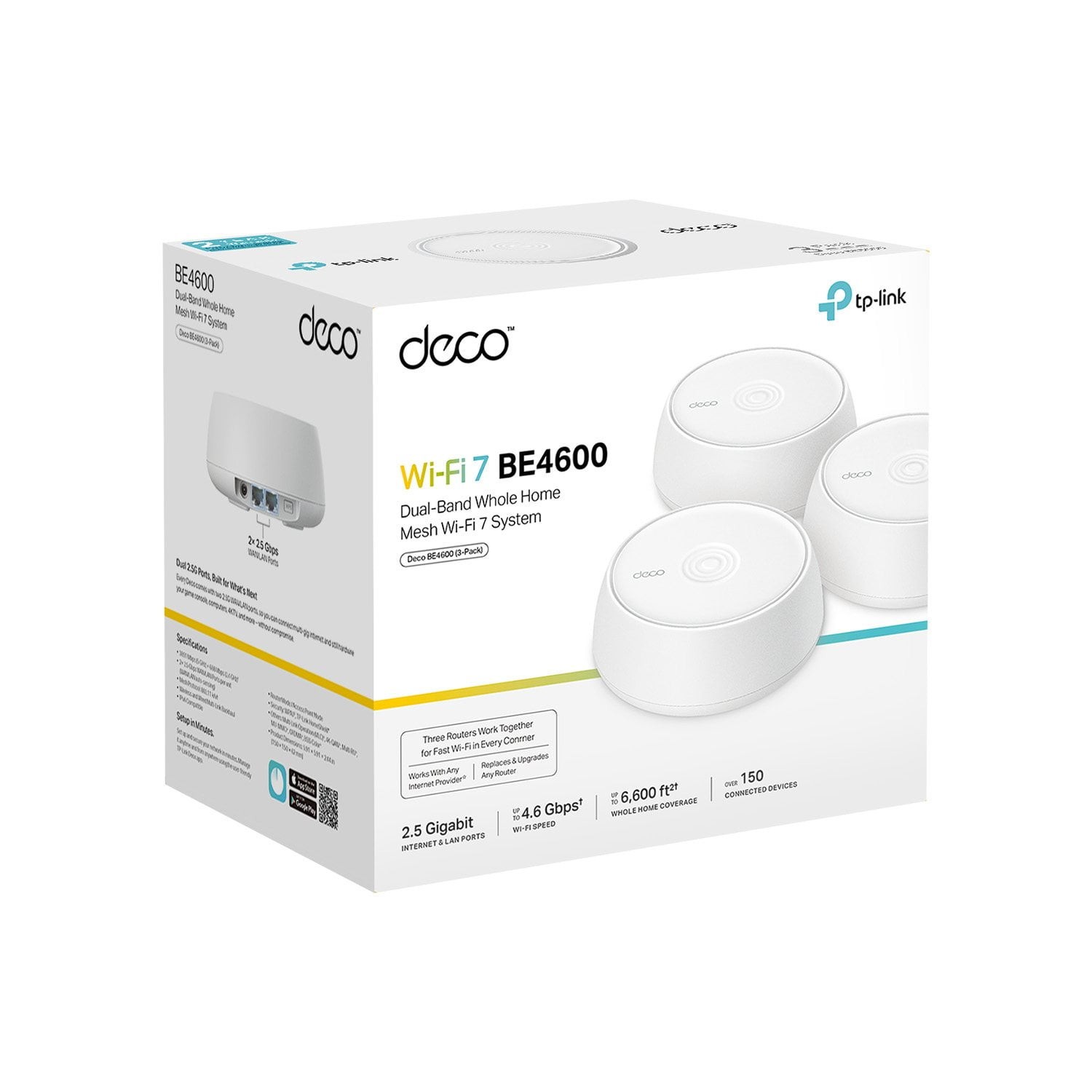 TP-Link Deco BE4600 Dual-Band Whole Home Mesh Wi-Fi 7 System (3-Pack)™