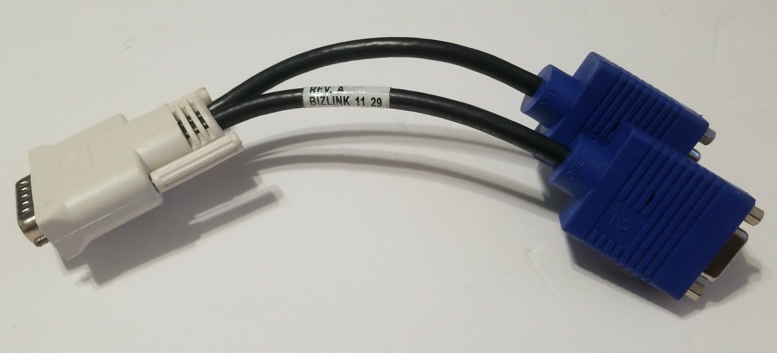  HP INVENT 338285-008 DUAL VGA Y SPLITTER CABLE REV. A BIZLINK 11 01