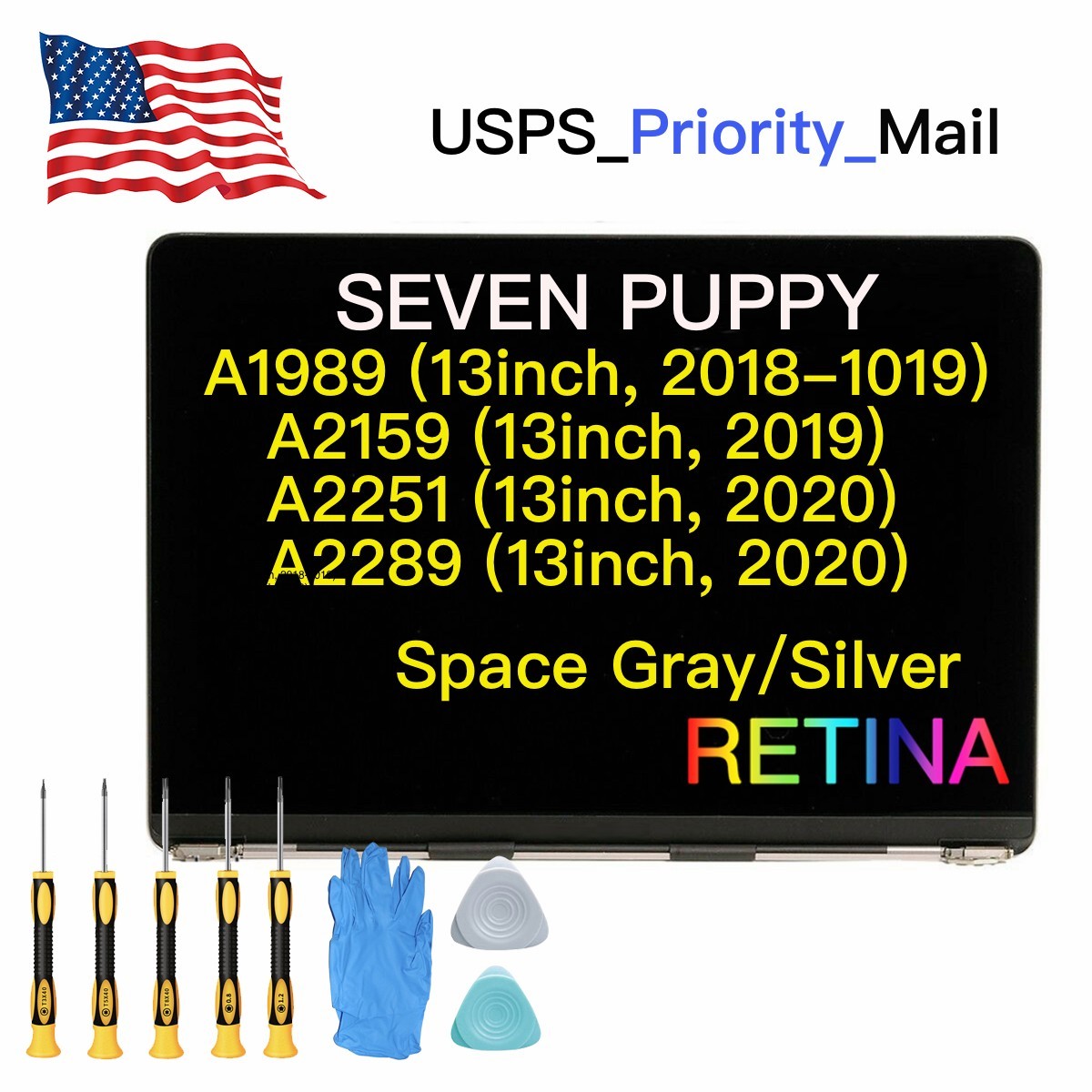 New For MacBook Pro A1989 A2159 A2251 A2289 LCD Screen Display Replacement A+++