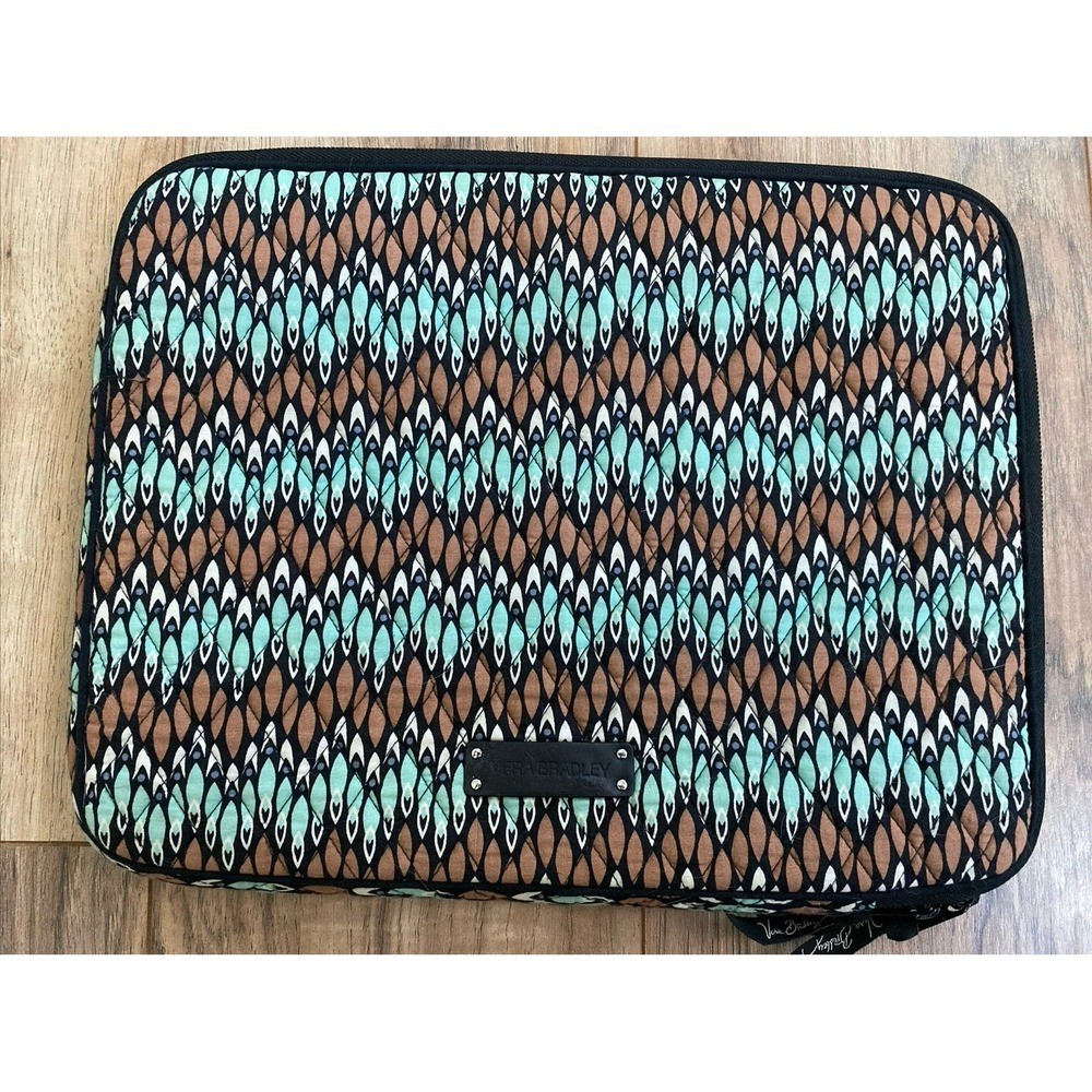 Vera Bradley Sierra Stream Softside Quilted Zip Around Laptop Case 14X11