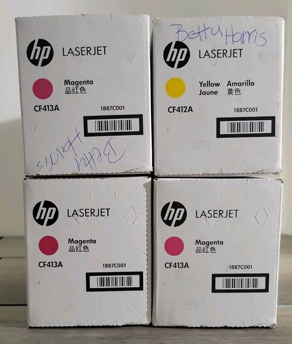 Genuine HP 410A CF412A CF413A Y M Toner to HP LaserJet M452 M477 (Lot of 4)