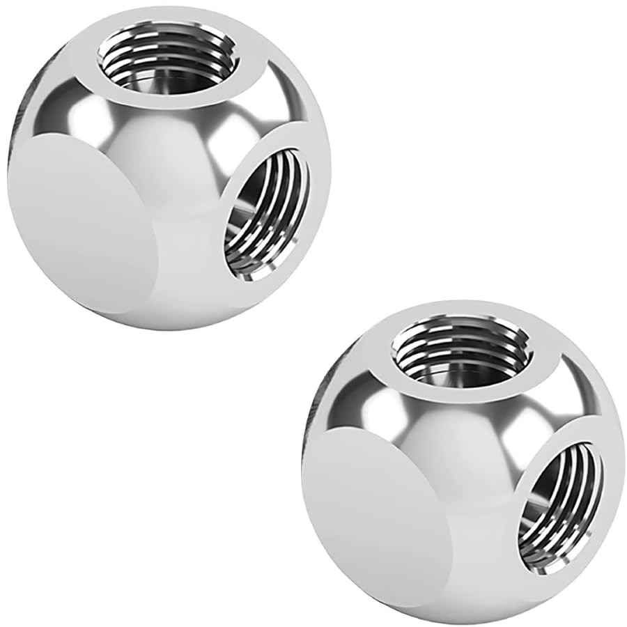 Dracaena.io 2 Pack G1/4" Thread, 3-Way Ball Fitting Extender or Connector for...