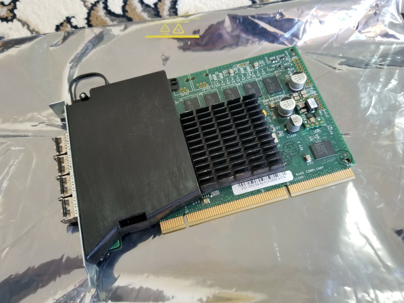 HP 3PAR 920-1052-54 970-0130-52-R6 4 Port PCI-X FC Adapter Controller Card w SFP