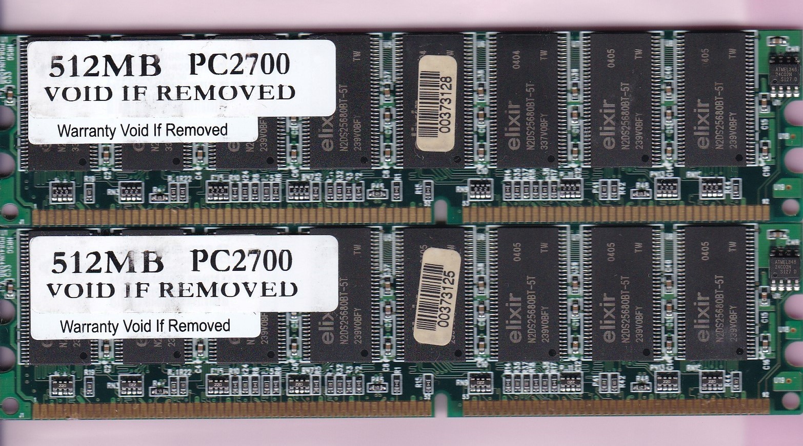 1GB 2x512MB PC3200 NANYA ELIXIR M2U51264DS8HB3G-5T DDR-400 RAM MEMORY KIT DDR1