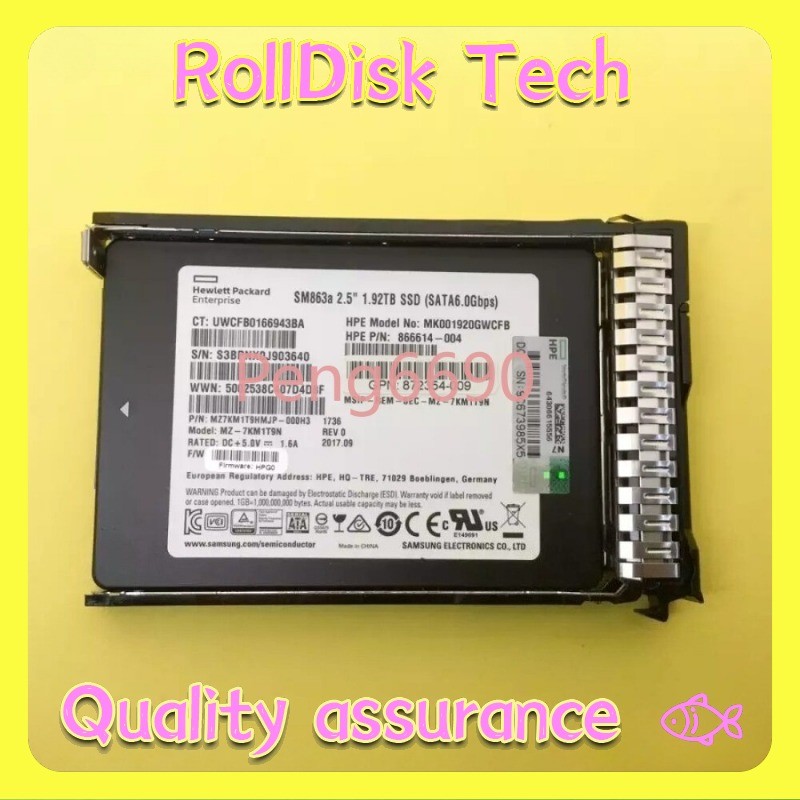 NEW HPE 877758-B21 878852-001 1.92TB SATA 6G 2.5" SFF RI G8 G9 Gen10 Server SSD