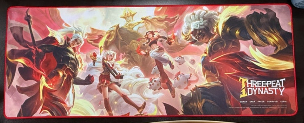 T1 2025 Worlds Champion Limited Desk Pad Faker LoL Korea Exclusive New