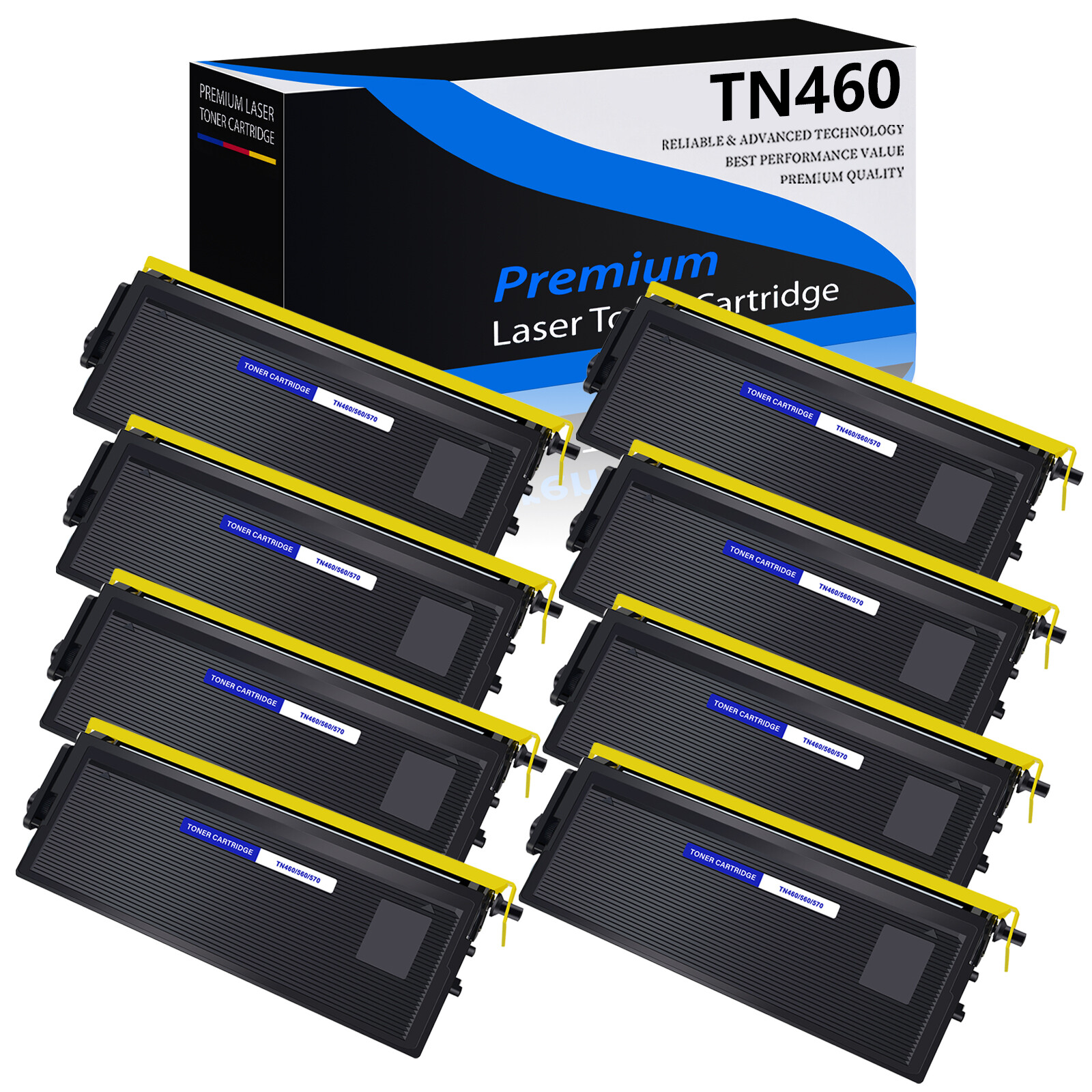 8PK TN460 Toner Cartridge For Brother HL-1435 HL-1440 HL-1450 HL-1470n HL-P2500