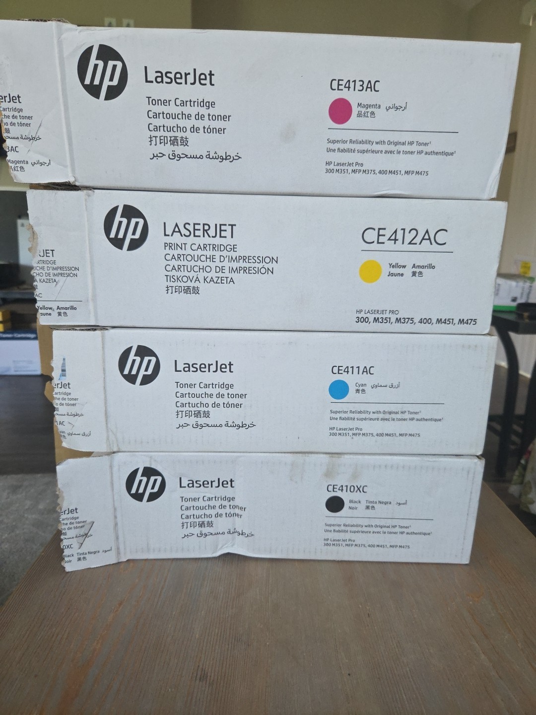 HP 305A (CE413AC) Magenta Toner Cartridges Setof 04 Open Box.