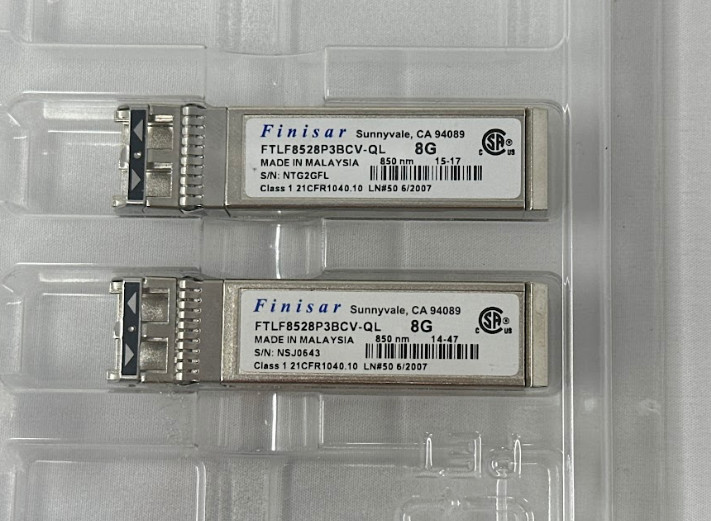 1 PCS 100% Tested - FTLF8528P3BCV-QL Finisar 8.5Gbps 850nm SFP+ Transceiver